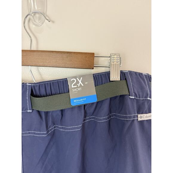 Columbia Sandy River Cargo Shorts Womens 2X Navy Belted Lightweight Hiking New - Picture 4 of 13